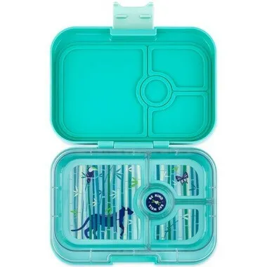 Yumbox Panino 4 Compartment Tropical Aqua with Panther Tray