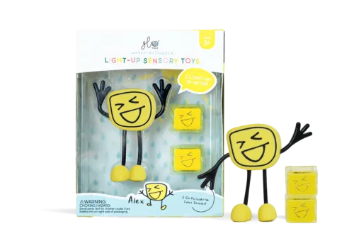 Glo Pals Light-Up Sensory Bath Toys Character - Alex 3+