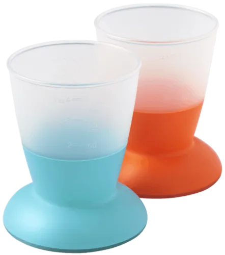 BabyBjorn Cup-Orange/Turquoise 2Pck