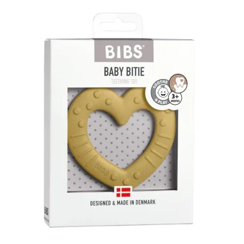 BIBS Baby Bitie Heart Mustard ONE SIZE