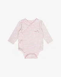 Blara Organic House Peaceful Kimono Long Sleeve Shirt - Pink 0-1M