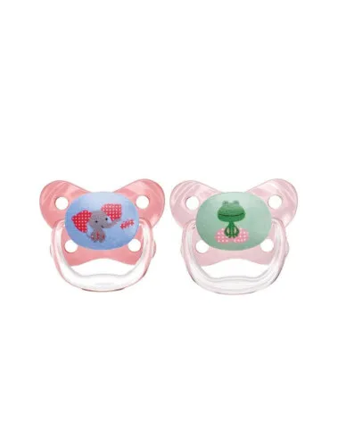 Dr Brown's Animal Pacifier 6-12 Months - Elephant & Frog