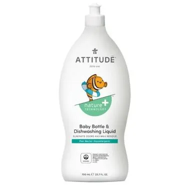Attitude Nature+ Little Ones Baby Bottle & Dishwashing Liquid Pear Nectar 700ml