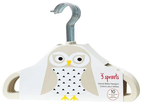 3 Sprouts Hangers (set of 10) Owl