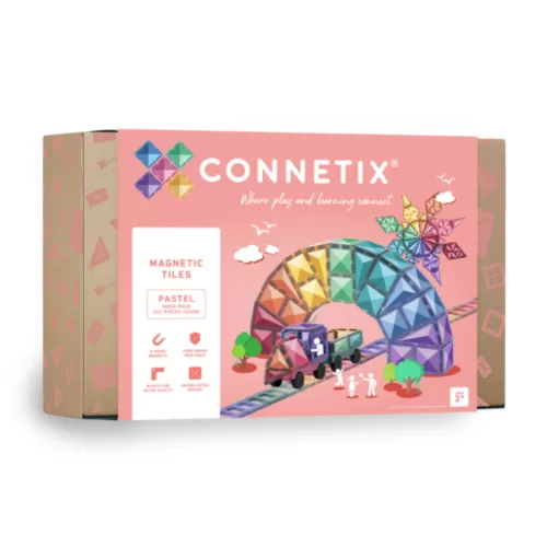CONNETIX Magnetic Tiles Pastel Mega Pack 202 Pieces