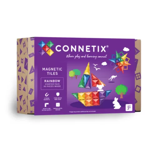 CONNETIX Magnetic Rainbow Starter Pack 60 Pieces