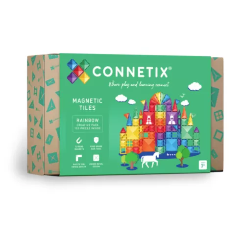 CONNETIX Magnetic Tiles Rainbow Creative Pack 102 Pieces
