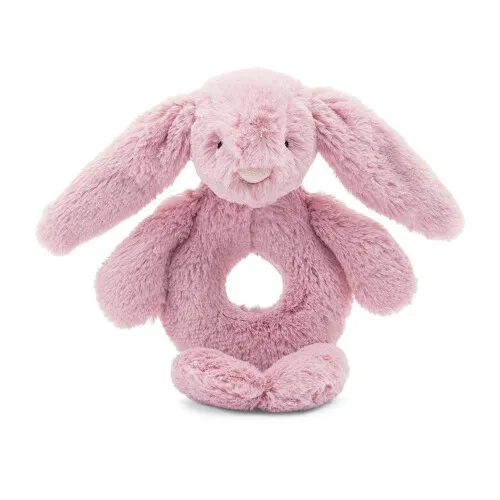 Jellycat Bashful Tulip Pink Bunny Ring Rattle