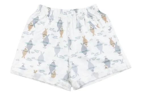 Nest Designs Bamboo Jersey Shorts - Ocean Float 2-3T