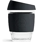 JOCO Glass Reusable Coffee Cup in Black 12oz