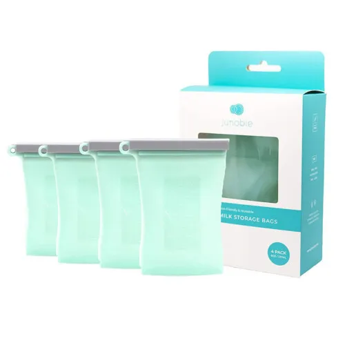 Junobie Reusable Breastmilk Storage Bags (4 Pk) - Mint