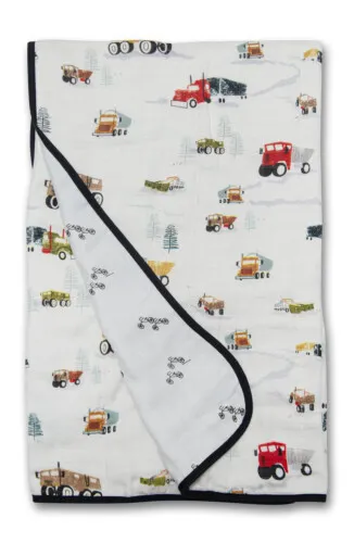 Loulou Lollipop Deluxe Muslin Quilt - Happy Trucks
