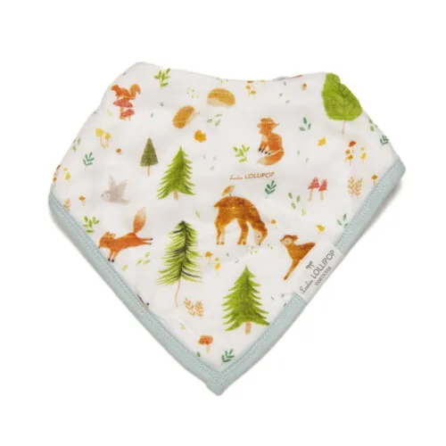 Loulou Lollipop Bandana Bib Set - Forest Friends