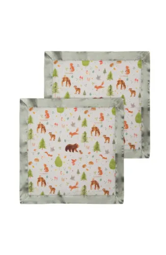 Loulou Lollipop Security Blanket - Forest Friends 2PK