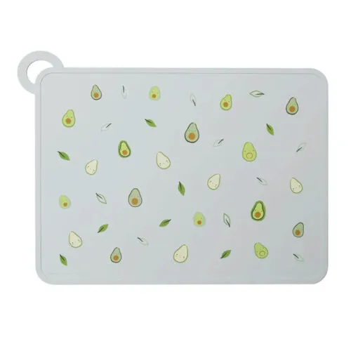 Loulou Lollipop Silicone Printed Placemat - Avocado