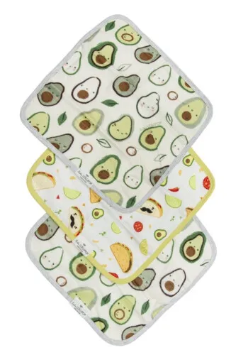 Loulou Lollipop Washcloth 3 Piece Set - Avocado