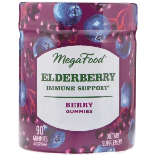 MegaFood Elderberry Immune Support Gummies Berry 90 Gummies