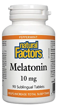 Natural Factors Melatonin 10mg 90 Sub. Tablets