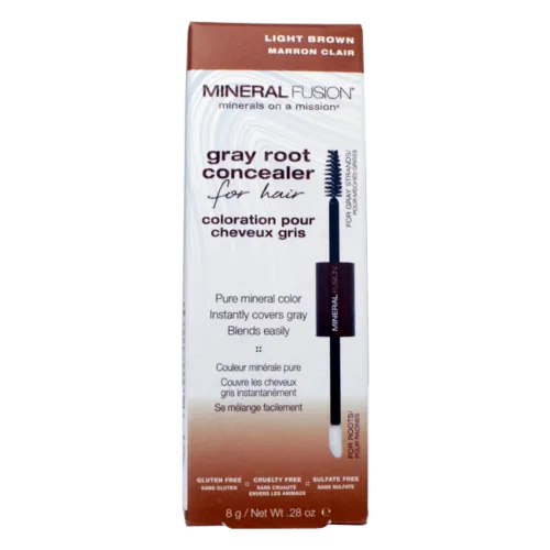 Mineral Fusion Hair Gray Root Concealer 8g - For Hair Light Brown