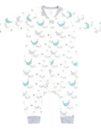 Nest Designs Organic Cotton Long Sleeve Footed Sleep Bag 1.0 TOG - Basking Buddies 18M-2.5T