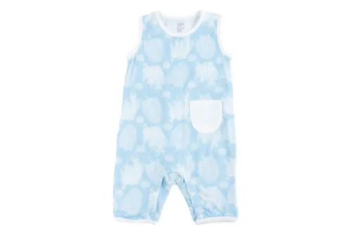 Nest Designs Bamboo Pima Sleeveless Romper - Sea Fan 12-18M