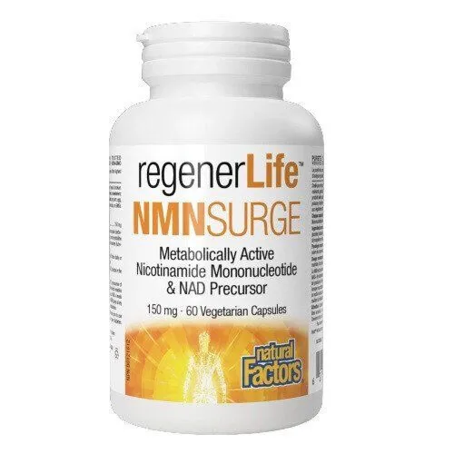Natural Factors Regener Life NMN Surge 150mg 60 Vegetarian Capsules @