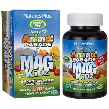 Natures Plus Animal Parade Mag Kidz Chewable Cherry 90CT