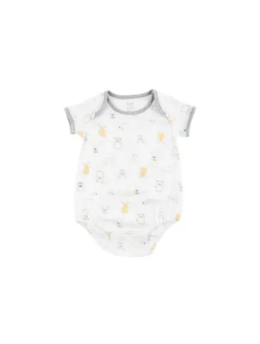 Nest Design Bamboo Pima Short Sleeve Onesie - Squirrely 6-12M