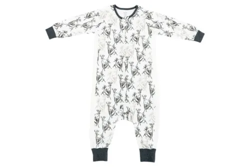 Nest Designs Bamboo Long Sleeve Sleep Suit - Dear oh Deer 0.6Tog 18M-2.5T