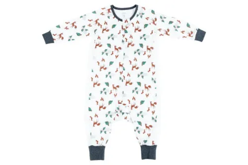 Nest Designs Bamboo Long Sleeve Sleep Suit - Fox Tots  0.6Tog 18M-2.5T