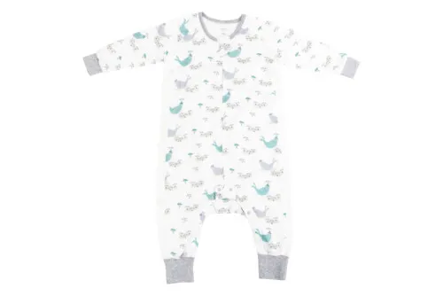 Nest Designs Bamboo Pima Long Sleeve Footed Sleep Bag 0.6 TOG - Basking Buddies 4-6T
