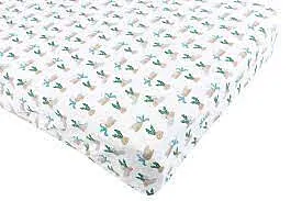 Nest Designs Fitted Organic Cotton Crib Sheet - Lazy Rabbits