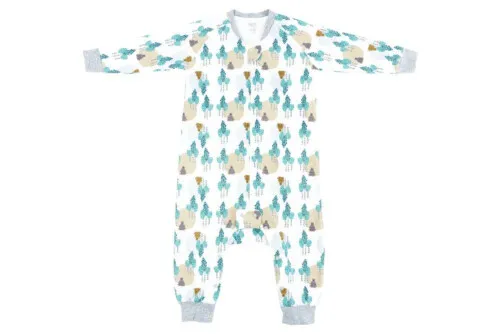 Nest Designs Organic Cotton Long Sleeve Sleep Suit - Where's The Bear 1.0Tog 18M-2.5T
