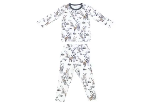 Nest Designs Organic Cotton Two-Piece PJ Set - Mama Deerest  8Y-9Y