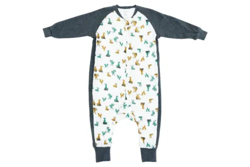 Nest Designs Raglan Bamboo Long Sleeve Sleep Suit 2.5 TOG - Foxtrot 2.5T- 4T