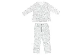Nest Designs Women's Organic Cotton Long Sleeve Nursing PJ Set - Down The Rabbit Hole  Medium