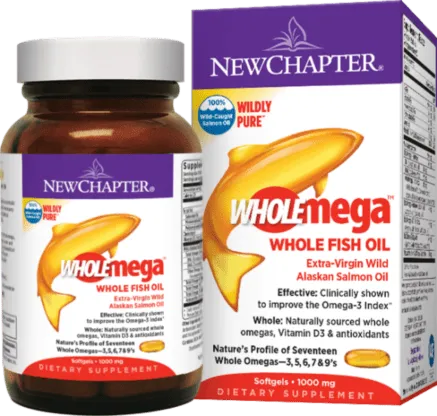 New Chapter Wholemega Fish Oil 1000mg 180 Capsules @