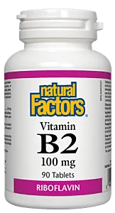 Natural Factors Vitamin B2 Riboflavin 100MG 90 Tablets @