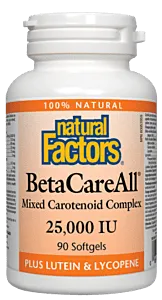 Natural Factors Beta Care All 25000IU 90 Softgels
