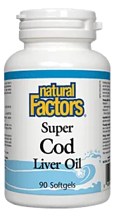Natural Factors Super Cod Liver Oil 90 Softgels