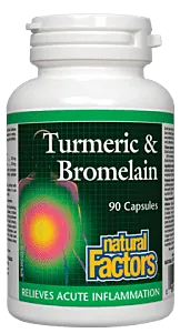 Natural Factors Turmeric & Bromelain 90 Capsules