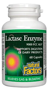 Natural Factors Lactase Enzyme 9000 FCC ALU 60 Capsules