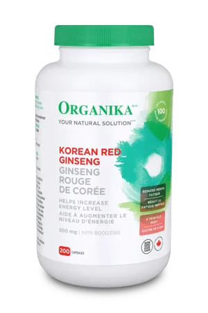 Organika Ginseng Korean Red 500mg 200 Caps