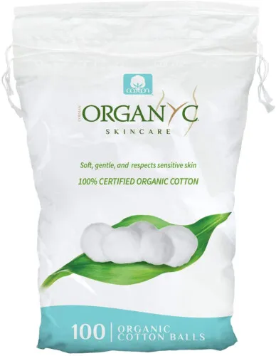 Organyc Beauty 100% Organic Cotton Balls 100 Balls @