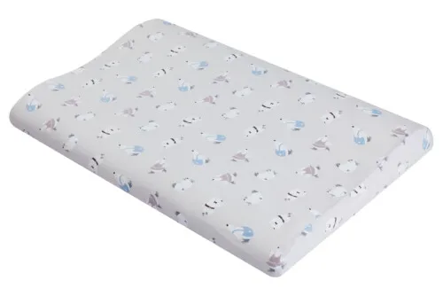 Nest Designs Organic Cotton Toddler Pillow with Pillowcase (Medium) - Winter Skate