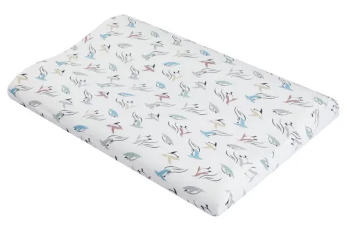 Nest Designs Organic Cotton Toddler Pillow with Pillowcase (Small) - Winter Skate