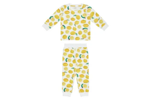 Nest Designs Bamboo Jersey Two-Piece Long Sleeve PJ Set - Eric Carle Lemon Squeezy 12-18m