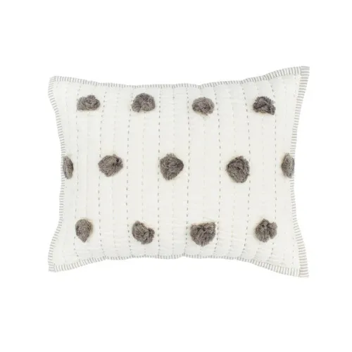 Pehrdesign Monochrome pom pom pillow 12x16
