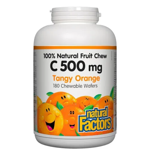 Natural Factors VitaminC 500MG Orange  180 Chewable