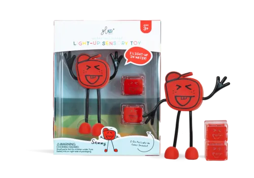 Glo Pals Light-Up Sensory Bath Toys Character - Sammy 3+